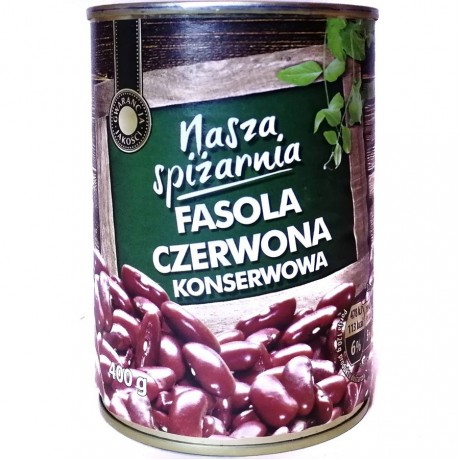 Квасоля консервована Fasola Czerwona 400 г, Польща