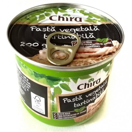 Паштет овочевий Chira Pasta Vegetala Tartinabila 200г