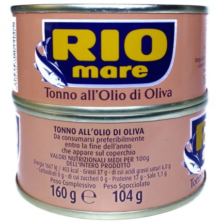 Тунець в оливковій олії Ріо Маре Rio Mare 160 г, Італія