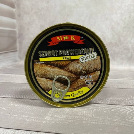 Шпроти копчені Szprot Podwedzany w oleju 160 г, MK