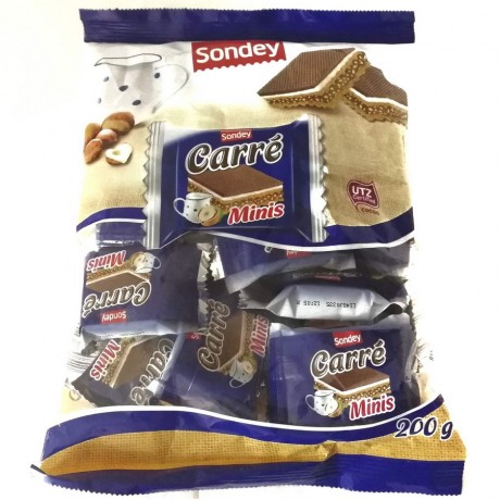 Мини-вафельки с орехом Carre Minis 200г (19 шт), Sondey