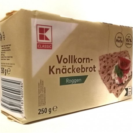 Хлібці житні цільнозернові Vollkorn Knackebrot Roggen 250г