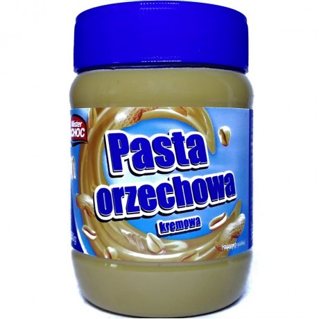 Арахісова паста кремове Pasta Orzechowa kremowa 350г, Mister Choc