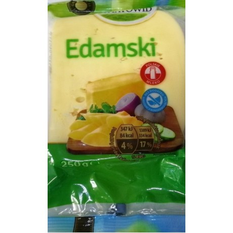 Сир Едамський шматком Edamski 250 г, Польща