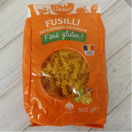 Безглютенові макарони спіральки Fusilli fara gluten 500г, Classic